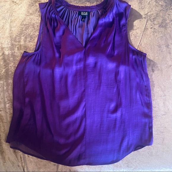 ANA Silky Sleeveless Ruffle Trapeze Blouse - Picture 4 of 6